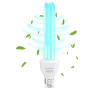Lamptobe Bombilla UV-C germicida desinfectante UV de 25 W, 254 nm, ozono desinfección, E27, UVC, 220 V, ángulo de haz de 360°, luz UV, asesino de bacterias para sala escolar y oficina