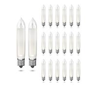 Lamptobe E10 16V 3W, Bombillas E10 de Vela Mini Edison Sustituto de Vela en Blanco Cálido 2200K para Luces de Hadas, Arcos de Velas y Puntas de Velas Navideñas(20 Unidades