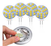 Lamptobe G4 Bombillas LED Blanco Luz Diurna, 2W Equivalente a 20W Halógena, G4 Base Bi-Pin, AC/DC 12V, 4000K, 120° Gran Angular, 220 LM, Iluminación Empotrada, Iluminación de Pista, No Regulable, Paqu