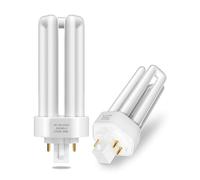 Lamptobe GX24Q-3 26W 4 Pines Lámpara Fluorescente Compacta - Blanco Cálido 2700K 3U Forma Ahorro de Energía CFL Lámpara AC 220V PLT 827 CFL No Regulable para Oficina Baño Cocina Corridor (2-Paquete)