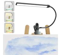 Lamptobe Lámpara LED de caballete con clip para artistas, 3 modos de color, 10 niveles regulables, luz de lectura de 300 lm para el cuidado de los ojos para pintar, dibujar con brazo flexible