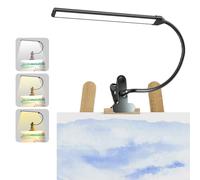 Lamptobe Lámpara LED de caballete con clip para artistas, 3 modos de color, 10 niveles regulables, luz de lectura de 300 lm para el cuidado de los ojos para pintar, dibujar con brazo flexible