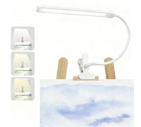 Lamptobe Lámpara LED de caballete con clip para pintura de artistas, 3 modos de color, lámpara de escritorio regulable con abrazadera, luz de lectura para el cuidado de los ojos con brazo flexible