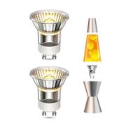 Lamptobe Pack de 2 Bombillas Lámpara Lava 35W, Bombilla MR11 GU10 Mini de Recambio para Lámpara de Lava 360lm, Bombilla Reflectora Dimmable para Lámpara de Lava Blanco Cálido 2800K