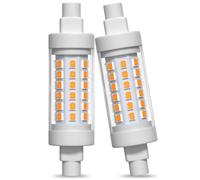 Lamptobe R7S 78mm LED 10W Regulable Blanco Cálido 3000K, Equivalente a Bombilla Halógena J78 R7S Tipo Base de Doble, para Iluminación de Jardines Paisajísticos (Paquete de 2)