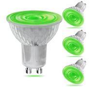 Lamptobe Verde Bombillas LED GU10 de 5w Foco,MR16 luz Verde no Ajustable, ángulo de haz 120 °,halógeno 50w Equivalente,Para iluminación Paisajística y decorativa,Iluminación ambiental
