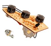 LAMSAM Arnés de cableado dividido automático precableado para guitarra eléctrica estilo Strat con pastillas SSH, electrónica de bricolaje incluye kit de purga aguda, potenciómetros, condensador