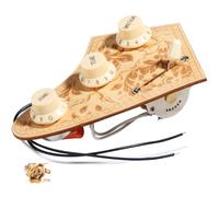 LAMSAM Arnés de cableado precableado para guitarra eléctrica con pastillas de triple bobina simple, placa de cableado estándar con cable