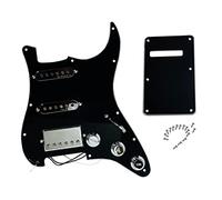 LAMSAM Golpeador precableado con juego de pastilla SSH, protector de púa de 3 capas cargado de alto rendimiento Alnico V de bobina única, placa de rascar para guitarra eléctrica como piezas de