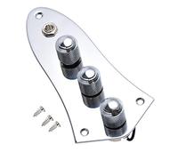 LAMSAM Placa de control precableada para bajo de jazz, placa de control de bajo J cargada con arnés de cableado de 250 K, potenciómetros de tamaño completo 0.047uf, conector de salida de condensador