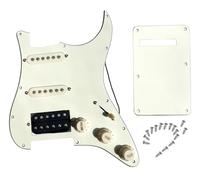 LAMSAM Protector de púa de guitarra eléctrica precableado SSH, golpeador de 3 capas con una sola bobina Humbucker PU, placa para arañazos con interruptor Alnico v Pups de 5 vías y perillas de control
