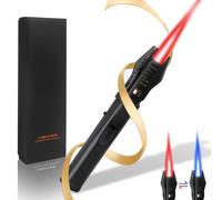 Lamsen Encendedor de antorcha - Antorcha de cocina recargable de butano, linterna de llama recta y ajustable, soplete a prueba de viento, bloqueo de seguridad, para barbacoa, brulee, cocina, regalo