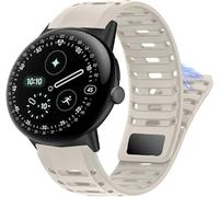 Lamshaw 【2025 Nuevo Diseño】 Cinta de silicona suave para deportes, compatible con Google Pixel Watch 4 45mm y Pixel Watch 3 (Blanco)