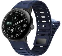 Lamshaw 【2025 Nuevo Diseño】 Cinta de silicona suave para deportes, compatible con Google Pixel Watch 4 45mm y Pixel Watch 3 (Azul)