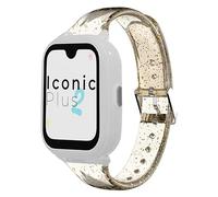 Lamshaw 20mm Correas de Compatible con SaveFamily Iconic Plus 2/ SaveFamily Senior/SaveFamily SaveWatch Plus 4G Correas- Cintas de Silicona Suave Transparente (Amarillo)