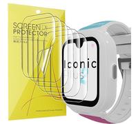 Lamshaw 6 Piezas Protector de pantalla para SaveFamily Iconic Plus 2 Reloj Inteligente- Protectora Película, Película HD Suave TPU láminas Protectora, Anti-Arañazos, Sin Burbujas (6Piezas)