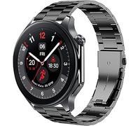 Lamshaw Banda Compatible para OnePlus Watch 3, 2, 2R, 1 - Correa Metálica de Acero Inoxidable con Liberación Rápida - Pulsera de Repuesto para Smartwatch (Negro, 22mm)