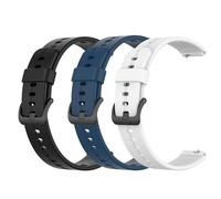 Lamshaw Brazalete de 16mm compatible con SPC SMARTEE 4G KIDS Smartwatch, correa de reloj de silicona para niños - Repuesto para Smartwatch SPC SMARTEE 4G KIDS (Negro+Azul+Blanco)