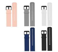 Lamshaw Brazalete de 20mm compatible con SaveFamily Iconic Plus 2/Senior/Plus 4G/ Slim 4G/Enjoy Smartwatch,correa de reloj de silicona para niños - Repuesto para Smartwatch SaveFamily (5Piezas)