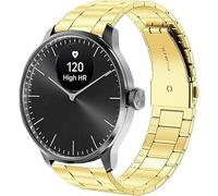 Lamshaw Brazalete de acero inoxidable 18-20mm compatible con Withings ScanWatch 2 42mm, Horizon, Steel HR 40mm/HR Sport, ScanWatch 38mm/Light, Move, Move ECG, Steel. (Oro, 20mm)