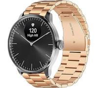 Lamshaw Brazalete de acero inoxidable 18-20mm compatible con Withings ScanWatch 2 42mm, Horizon, Steel HR 40mm/HR Sport, ScanWatch 38mm/Light, Move, Move ECG, Steel. (Oro rosa, 18mm)