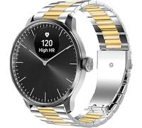 Lamshaw Brazalete de acero inoxidable 18-20mm compatible con Withings ScanWatch 2 42mm, Horizon, Steel HR 40mm/HR Sport, ScanWatch 38mm/Light, Move, Move ECG, Steel. (Oro &Plateado, 18mm)