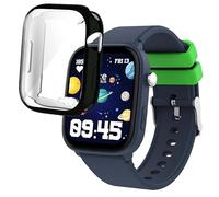 Lamshaw - Carcasa compatible con ICE-WATCH - Ice Smart Junior 3.0 Find My 1,75 pulgadas SmartWatch, carcasa con protector de pantalla, [Anti-rayados] [Ultra Delgada Flexible] Cubierta total TPU (Negro