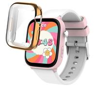 Lamshaw - Carcasa compatible con ICE-WATCH - Ice Smart Junior 3.0 Find My 1,75 Pulgadas SmartWatch, carcasa con protector de pantalla, [Anti-rayados] [Ultra Delgada Flexible] Cubierta total TPU (rosa