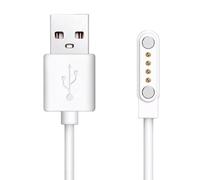 Lamshaw Cargador para H2O Audio,Cargador Magnético Compatible con H2O Audio Tri 2/Tri 2 Pro/Snow Pro y Modelos de Conducción Ósea-Cable de Recarga de Repuesto (Blanco, 7.62 mm 4 Pines)