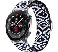 Lamshaw Cinta de Repuesto Compatible con OnePlus Watch 3, 2 46mm / 2R / 1 / 43mm SmartWatch- Elástica, Transpirable y Ajustable de Nylon con Liberación Rápida (Azul Diamante, 18mm)