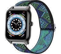 Lamshaw Cinturón elástico de nylon ajustable de 20mm para reloj inteligente-Repuesto compatible para EGQINR P88,Popglory P22/P32/P36,CanMixs P22,EGQINR Watch HT, SOUYIE HT,IDW18 (planos)