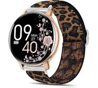 Lamshaw Cinturón elástico de nylon ajustable de 20mm para reloj inteligente-Repuesto compatible para AIMIUVEI/NAIXUES/HASAKEI/SLOKSFil/tuercas S53 Reloj Inteligente Mujer 1.39 Pulgadas (leopardo)