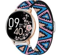 Lamshaw Cinturón elástico de nylon ajustable de 20mm para reloj inteligente-Repuesto compatible para AIMIUVEI/NAIXUES/HASAKEI/SLOKSFil/tuercas S53 Reloj Inteligente Mujer 1.39 Pulgadas (Polvo azul)