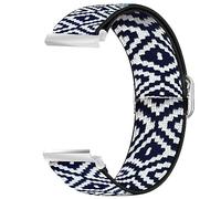 Lamshaw Cinturón elástico de nylon ajustable de 20mm para reloj inteligente-Repuesto compatible para EGQINR P88,Popglory P22/P32/P36,CanMixs P22,EGQINR Watch HT, SOUYIE HT,IDW18 (rombo)