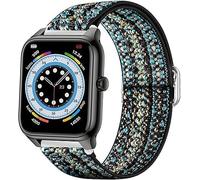 Lamshaw Cinturón elástico de nylon ajustable de 20mm para reloj inteligente-Repuesto compatible para EGQINR P88,Popglory P22/P32/P36,CanMixs P22,EGQINR Watch HT, SOUYIE HT,IDW18 (Diseño bohemio)