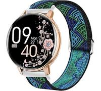 Lamshaw Cinturón elástico de nylon ajustable de 20mm para reloj inteligente-Repuesto compatible para AIMIUVEI/NAIXUES/HASAKEI/SLOKSFil/tuercas S53 Reloj Inteligente Mujer 1.39 Pulgadas (planos)