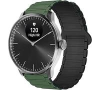 Lamshaw Compatible con Correas 18mm-20mm magnéticas de Silicona para Withings ScanWatch 2, Nova, Horizon, Steel HR, Move y más - Cierre Fuerte Ideal para Deporte (Verde, 20mm)