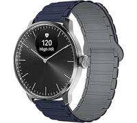 Lamshaw Compatible con Correas 18mm-20mm magnéticas de Silicona para Withings ScanWatch 2, Nova, Horizon, Steel HR, Move y más - Cierre Fuerte Ideal para Deporte (Azul, 20mm)