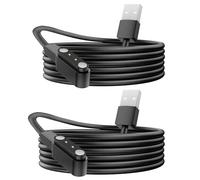 Lamshaw Compatible con el cargador LYtech para perros de collar antiladridos, cable de carga USB magnético de 2 pines, cargador de repuesto compatible con perros LYtech antiladridos (negro + negro