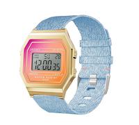 Lamshaw Compatible con Ice-Watch ICE Digit Retro Sunset Pulsera, Banda de Tejido de Reemplazo Ajustable Correa Reemplazo con Accesorios Compatible con ICE Digit Retro Sunset, 18 mm, Nailon, No es una