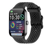 Lamshaw Compatible con Relojes Inteligentes Blackview Series 20mm/22mm-Correas de Respirable Silicona,Compatible con Blackview R50/W70Pro/W60/W50/W30/R60/R8Pro/X20/X1/Z10/Z20 (Negro, 22mm)