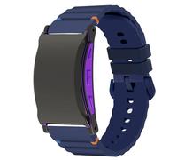 Lamshaw Compatible con Shock Clock 3 bandas, correa de repuesto ajustable de silicona tejida compatible con Pavlok Shock Clock 3 (azul)