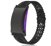 Lamshaw Compatible con Shock Clock 3 bandas, correas de repuesto de encaje de silicona de liberación rápida compatibles con Pavlok Shock Clock 3 (negro)