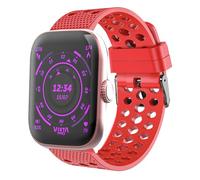 Lamshaw Compatible con Vieta Smartwatch, Correa Deportiva Transpirable de Silicona Clásica de Reemplazo Compatible con Vieta Pro Smartwatch Beat 7S 1,61 Pulgadas (Rojo)