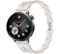 Lamshaw Compatible OnePlus Watch 18mm,22mm correa,correa de reemplazo hueco de silicona elástica de liberación rápida,compatible OnePlus Watch 3,2 46mm/2R/1/43mm SmartWatch (Blanco, 18mm)