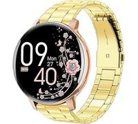 Lamshaw Correa Compatible con AIMIUVEI/NAIXUES/HASAKEI/SLOKSFil/tuercas S53 Reloj Inteligente Mujer 1.39 Pulgadas -Banda de Acero Inoxidable,Mecanismo de Liberación Rápida (Oro)