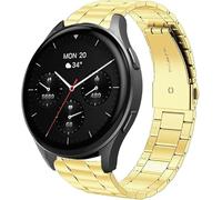 Lamshaw Correa Compatible con Hama Smartwatch 8900 1,32"/ 8900 1,43"-Banda de Acero Inoxidable,Mecanismo de Liberación Rápida (Oro, 20mm)