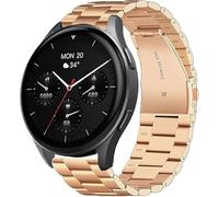 Lamshaw Correa Compatible con Hama Smartwatch 8900 1,32"/ 8900 1,43"-Banda de Acero Inoxidable,Mecanismo de Liberación Rápida (Oro rosa, 20mm)