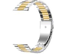 Lamshaw Correa Compatible con HONOR Choice Watch 2i-Banda de Acero Inoxidable,Mecanismo de Liberación Rápida (Oro &Plateado)