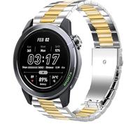 Lamshaw Correa Compatible con Mibro GS Explorer/GS Pro 2/GS Active 2 - Banda Acero Inoxidable, Mecanismo Liberación Rápida, Ajuste Universal y Duradero para Smartwatch (Oro&Plateado)